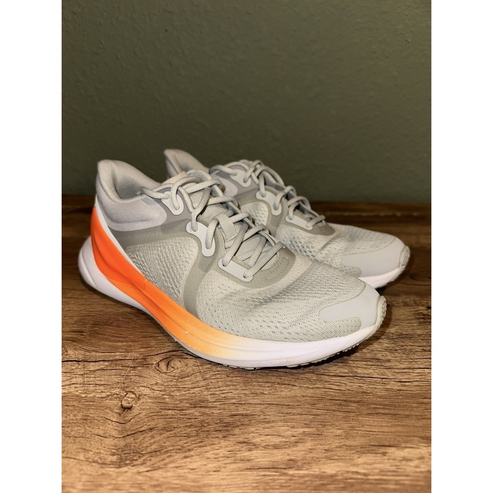 Lululemon BlissFeel Run Womens Size 7 Vapor Grey Highlight Orange